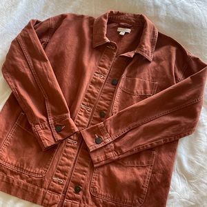 Topshop burnt orange colored Jean jacket